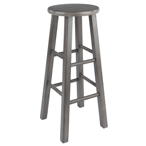 Winsome Wood Ivy Square Leg Bar Stool in Rustic Oyster Gray 
