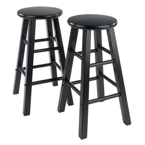 Winsome Wood Element 2-Pc Counter Stool Set in Black