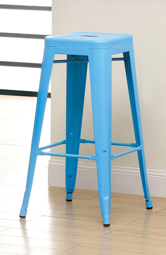 Furniture of America Clarke Contemporary Bar Stools in Blue (Set of 2) - IDF-BR6886BL