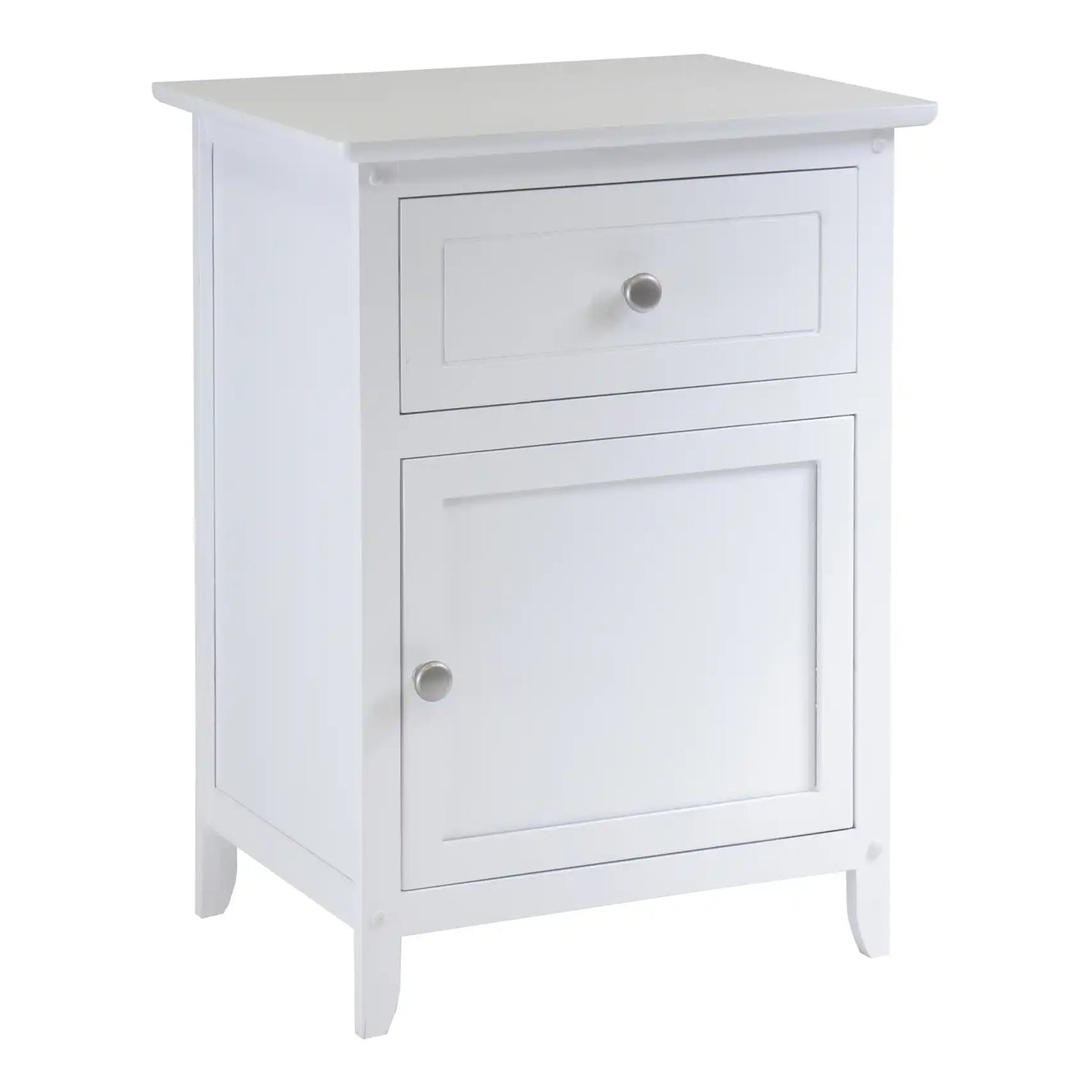 Winsome Wood Eugene Accent Table, Nightstand in White