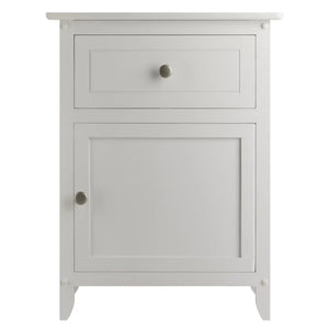 Winsome Wood Eugene Accent Table, Nightstand in White