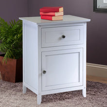 Load image into Gallery viewer, Winsome Wood Eugene Accent Table, Nightstand in White