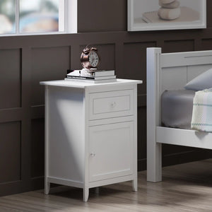 Winsome Wood Eugene Accent Table, Nightstand in White