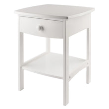 Load image into Gallery viewer, Winsome Wood Claire Curved Accent Table, Nightstand in White