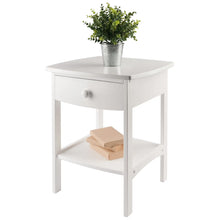 Load image into Gallery viewer, Winsome Wood Claire Curved Accent Table, Nightstand in White