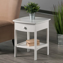 Load image into Gallery viewer, Winsome Wood Claire Curved Accent Table, Nightstand in White