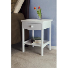 Load image into Gallery viewer, Winsome Wood Claire Curved Accent Table, Nightstand in White