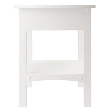 Load image into Gallery viewer, Winsome Wood Claire Curved Accent Table, Nightstand in White