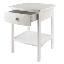 Load image into Gallery viewer, Winsome Wood Claire Curved Accent Table, Nightstand in White