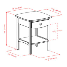 Load image into Gallery viewer, Winsome Wood Claire Curved Accent Table, Nightstand in White