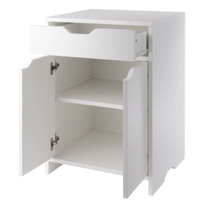 Winsome Wood Nova 1-Drawer Storage Cabinet in White