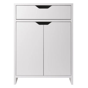 Winsome Wood Nova 1-Drawer Storage Cabinet in White