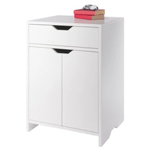 Load image into Gallery viewer, Winsome Wood Nova 1-Drawer Storage Cabinet in White