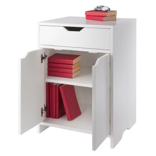 Load image into Gallery viewer, Winsome Wood Nova 1-Drawer Storage Cabinet in White