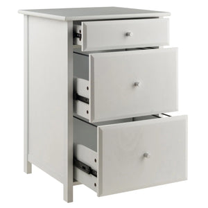 Winsome Wood Delta Home Office File Cabinet in White