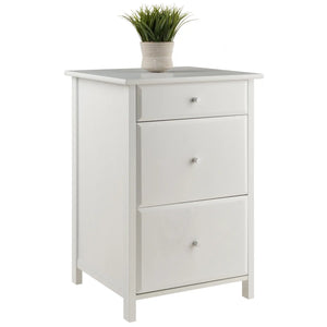 Winsome Wood Delta Home Office File Cabinet in White