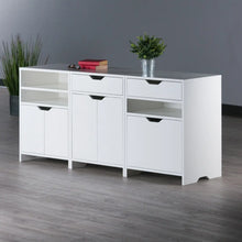 Load image into Gallery viewer, Winsome Wood Nova 3-Pc Storage Cabinet Set in White