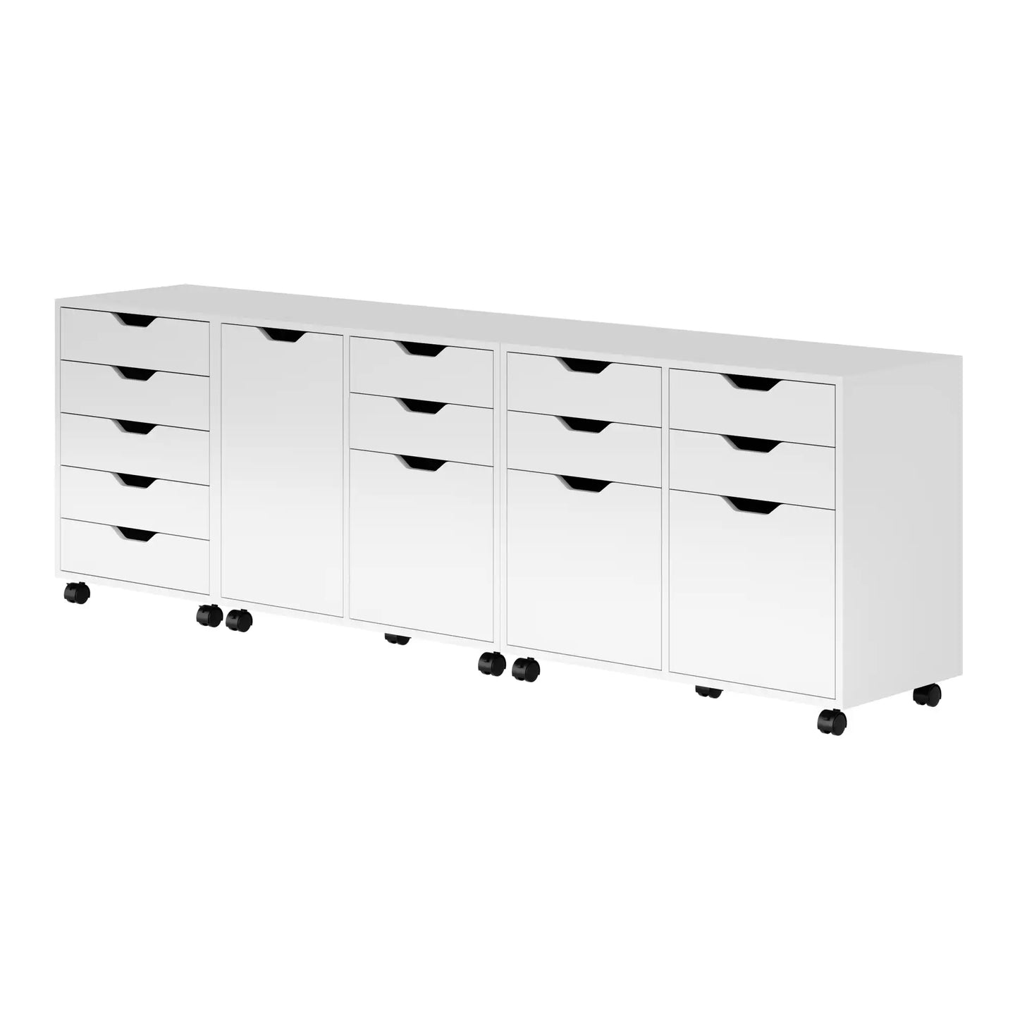 Winsome Wood Halifax 3-Pc Cabinet Set with File Drawer in White 