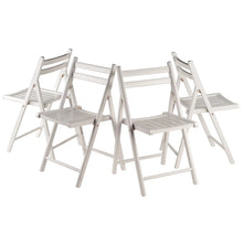 Load image into Gallery viewer, Winsome Wood Robin 4-Pc Folding Chair Set in White