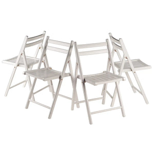 Winsome Wood Robin 4-Pc Folding Chair Set in White