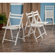 Load image into Gallery viewer, Winsome Wood Robin 4-Pc Folding Chair Set in White