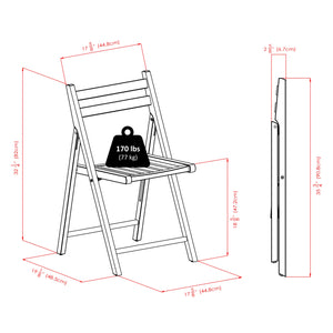 Winsome Wood Robin 4-Pc Folding Chair Set in White