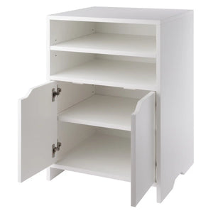 Winsome Wood Nova Open Shelf Storage Cabinet in White