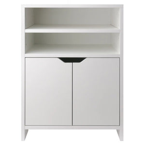 Winsome Wood Nova Open Shelf Storage Cabinet in White