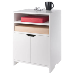 Winsome Wood Nova Open Shelf Storage Cabinet in White