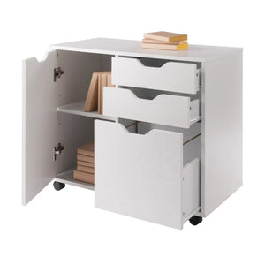 Winsome Wood Halifax Wide Storage Cabinet, 2-Drawer, Filing Cabinet in White