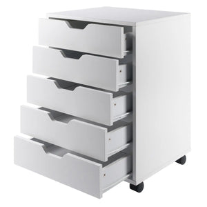 Winsome Wood Halifax 5-Drawer Cabinet in White