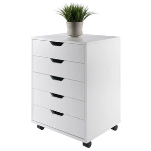 Winsome Wood Halifax 5-Drawer Cabinet in White