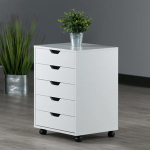 Winsome Wood Halifax 5-Drawer Cabinet in White