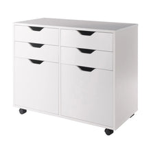 Load image into Gallery viewer, Winsome Wood Halifax Wide 2-Door Storage Cabinet, 4-Drawer in White