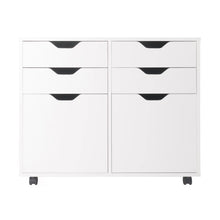 Load image into Gallery viewer, Winsome Wood Halifax Wide 2-Door Storage Cabinet, 4-Drawer in White