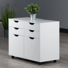 Load image into Gallery viewer, Winsome Wood Halifax Wide 2-Door Storage Cabinet, 4-Drawer in White