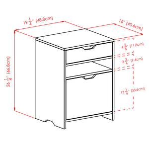 Winsome Wood Nova Filing Storage Cabinet in White