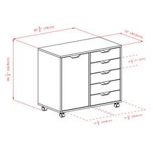 Load image into Gallery viewer, Winsome Wood Halifax Wide Storage Cabinet, 5-Drawer in White 