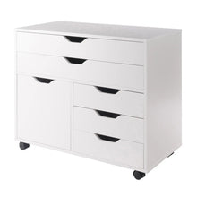 Load image into Gallery viewer, Winsome Wood Halifax Wide Storage Cabinet, 3-Small and 2-Wide Drawers in White 