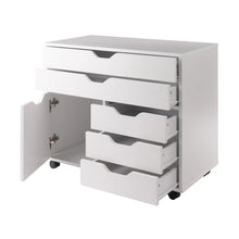 Load image into Gallery viewer, Winsome Wood Halifax Wide Storage Cabinet, 3-Small and 2-Wide Drawers in White 