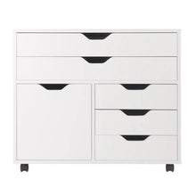 Load image into Gallery viewer, Winsome Wood Halifax Wide Storage Cabinet, 3-Small and 2-Wide Drawers in White 