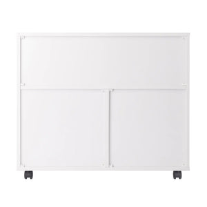 Winsome Wood Halifax Wide Storage Cabinet, 3-Small and 2-Wide Drawers in White 