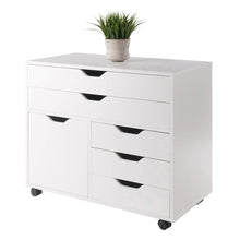 Load image into Gallery viewer, Winsome Wood Halifax Wide Storage Cabinet, 3-Small and 2-Wide Drawers in White 