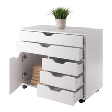 Load image into Gallery viewer, Winsome Wood Halifax Wide Storage Cabinet, 3-Small and 2-Wide Drawers in White 