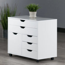 Load image into Gallery viewer, Winsome Wood Halifax Wide Storage Cabinet, 3-Small and 2-Wide Drawers in White 