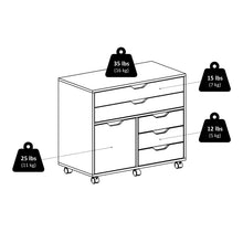 Load image into Gallery viewer, Winsome Wood Halifax Wide Storage Cabinet, 3-Small and 2-Wide Drawers in White 