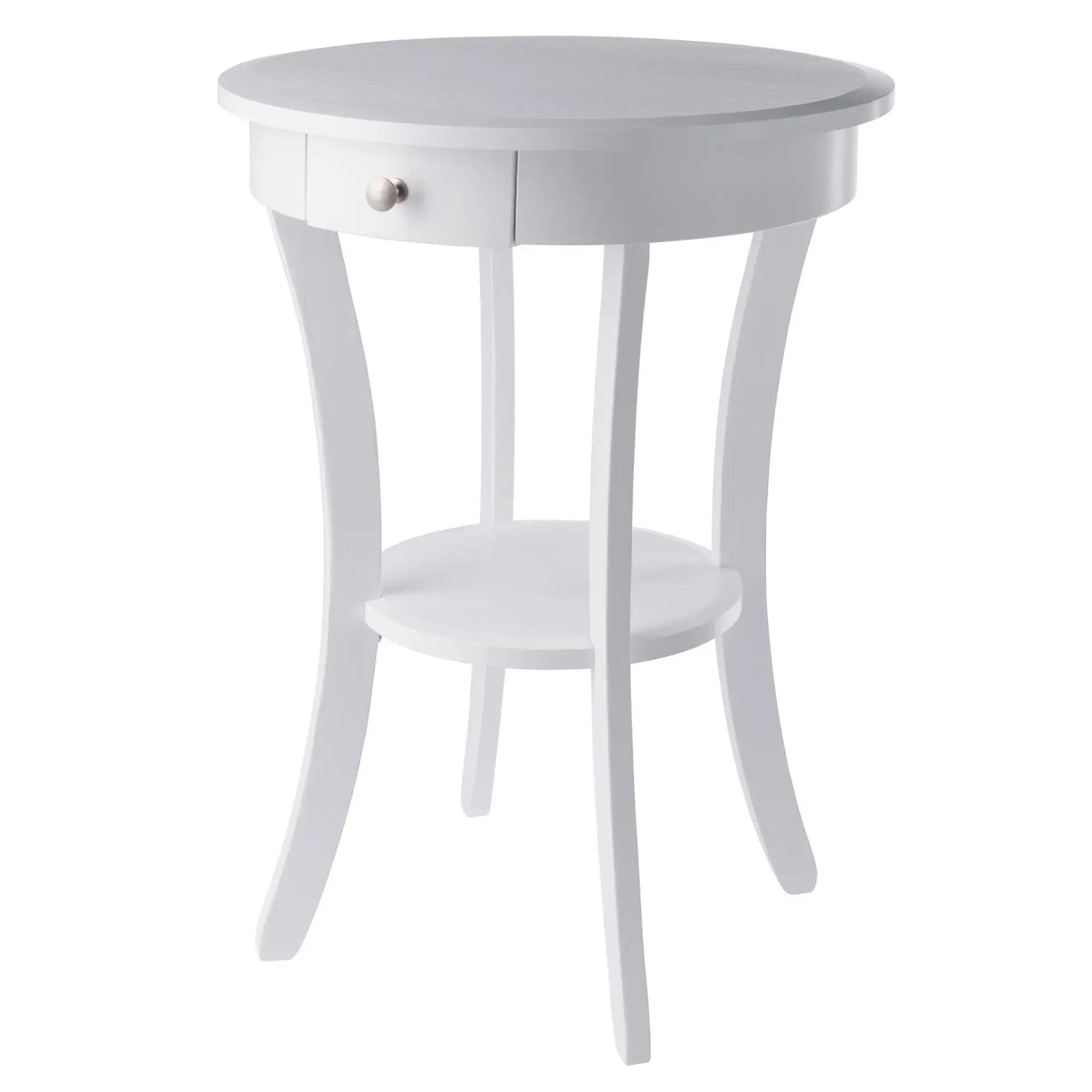 Winsome Wood Sasha Round Accent Table in White