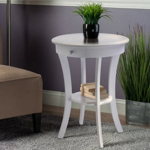 Winsome Wood Sasha Round Accent Table in White