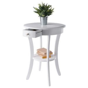 Winsome Wood Sasha Round Accent Table in White