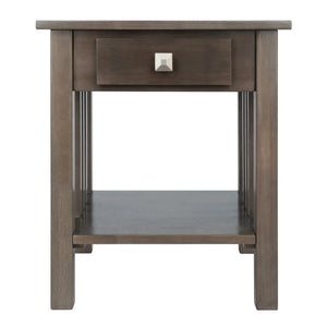 Winsome Wood Stafford Accent Table in Oyster Gray